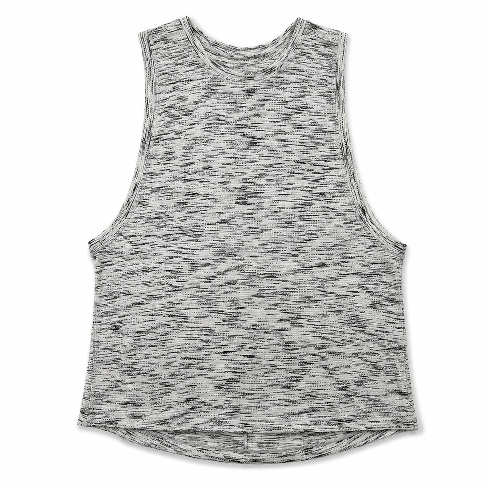 Lululemon Sleeveless Muscle Tank Heathered Gray Crew Neck Women's Size 10